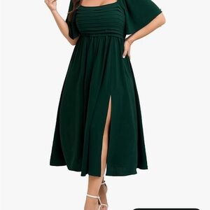 Amazon Forest Green Midi Dress